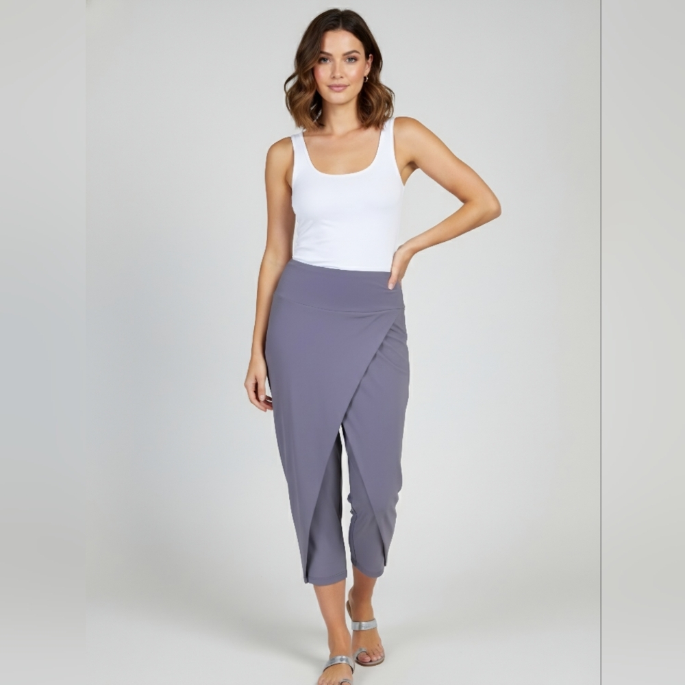 Sympli Wrap Ankle Pant Size 6 Lilac Lavender Travel Canada - Picture 8 of 8